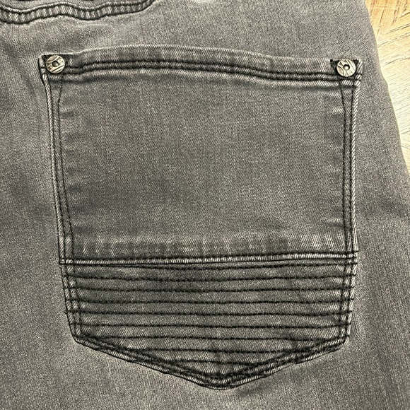 INC Stockholm skinny fit 32W x 32L men’s comfy black 5pocket zipper front jeans - Picture 4 of 6